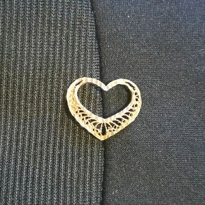 Vintage Sterling silver heart pendant